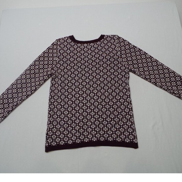 Holebrook Sweden Burgundy Nordic Cotton Sweater Size Small - Picture 2 of 9